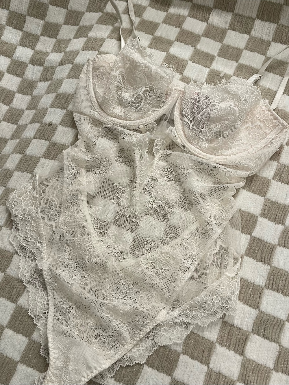 Victoria’s secret Lace Sheer Chemise Slip - Cream